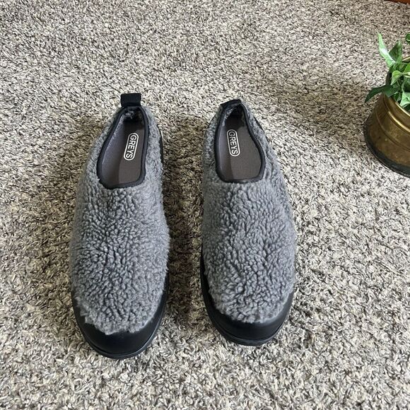 Huckberry GREYS Wool Pile Fleece Sherpa Mule Outdoor/indoor Men’s US 11 Gray New